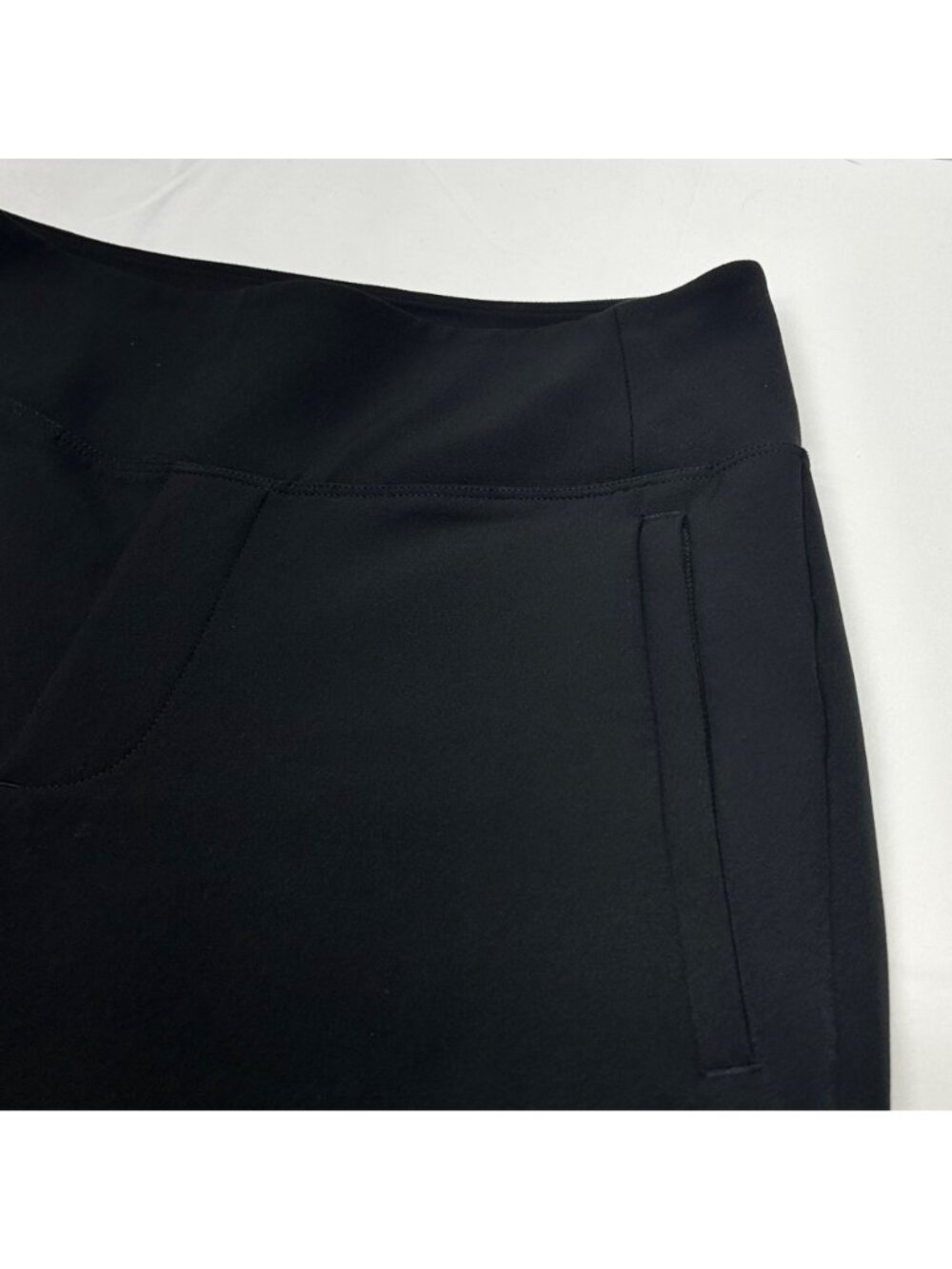Athleta Womens Black Ankle Pants Size 2 Petite Stretch Pull-On Tapered Fit - Picture 3 of 14